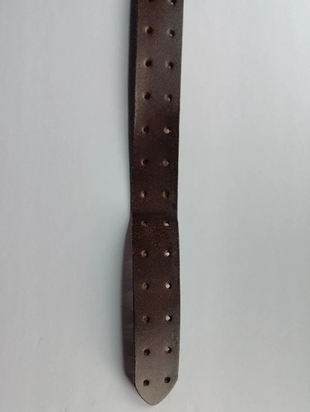 Dickies Men's Size 36 Dark Brown Double-Prong Leather Belt with Silver Buckle WM